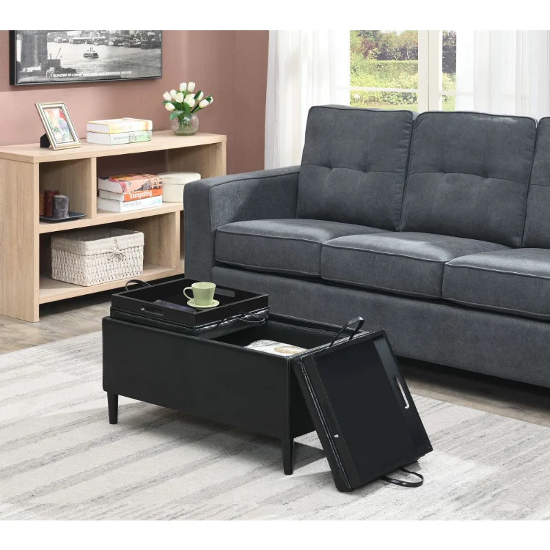 

Convenience Concepts Designs4Comfort Magnolia Storage Ottoman with Trays