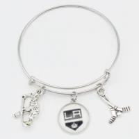 charms diy us ice hockey team western conference pacific division los angeles dangle diy bracelet sports jewelry accessories