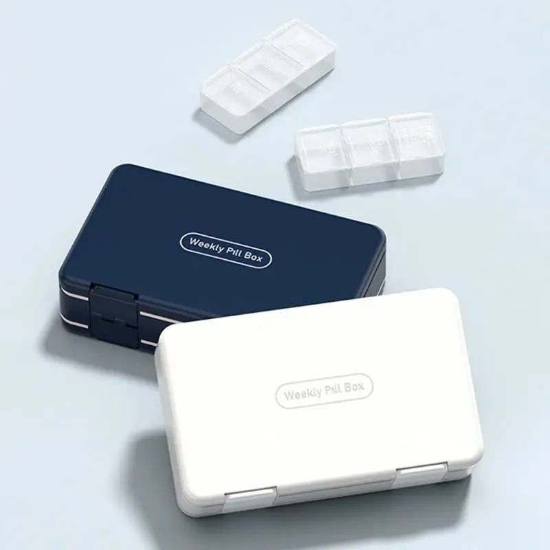 

Портативная коробка для хранения лекарств, дорожная коробка для таблеток, вместительный контейнер для лекарств, 24 шт.