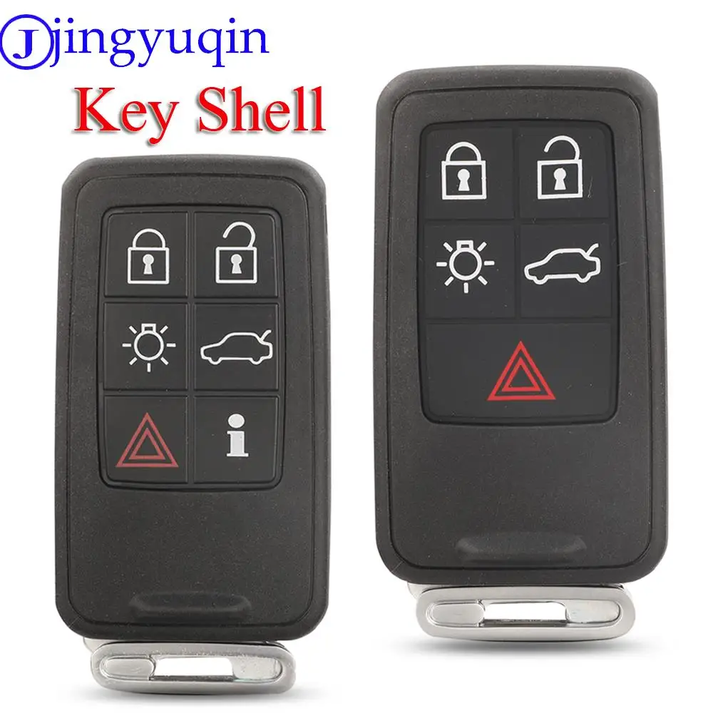 jingyuqin 5/6 Buttons Remote Auto Key Shell Cover Case For Volvo S60 V60 S80 XC70 XC60 V70 2008-2017 Car Accessories