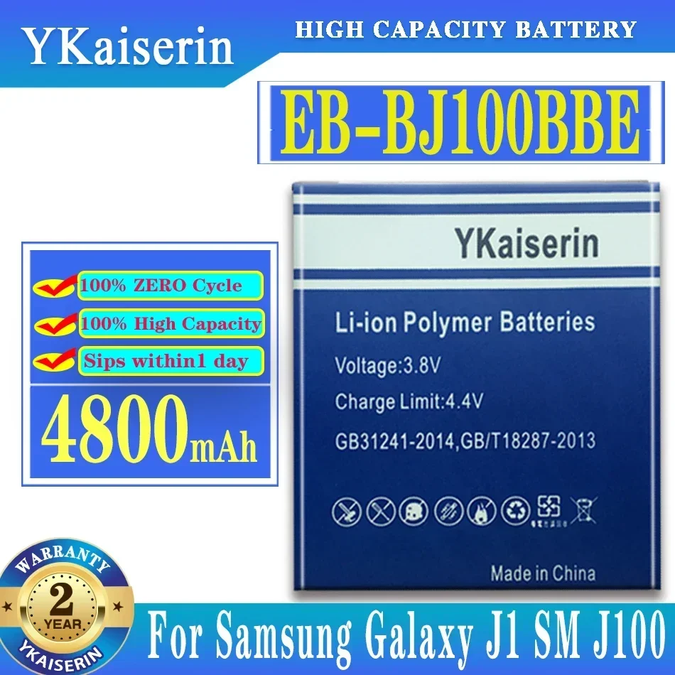 YKaiserin EB-BJ100CBE Аккумулятор 4800 мАч для Samsung Galaxy J1 J100 SM-J100F J100FN J100H J100M J100Y J100D Track Code