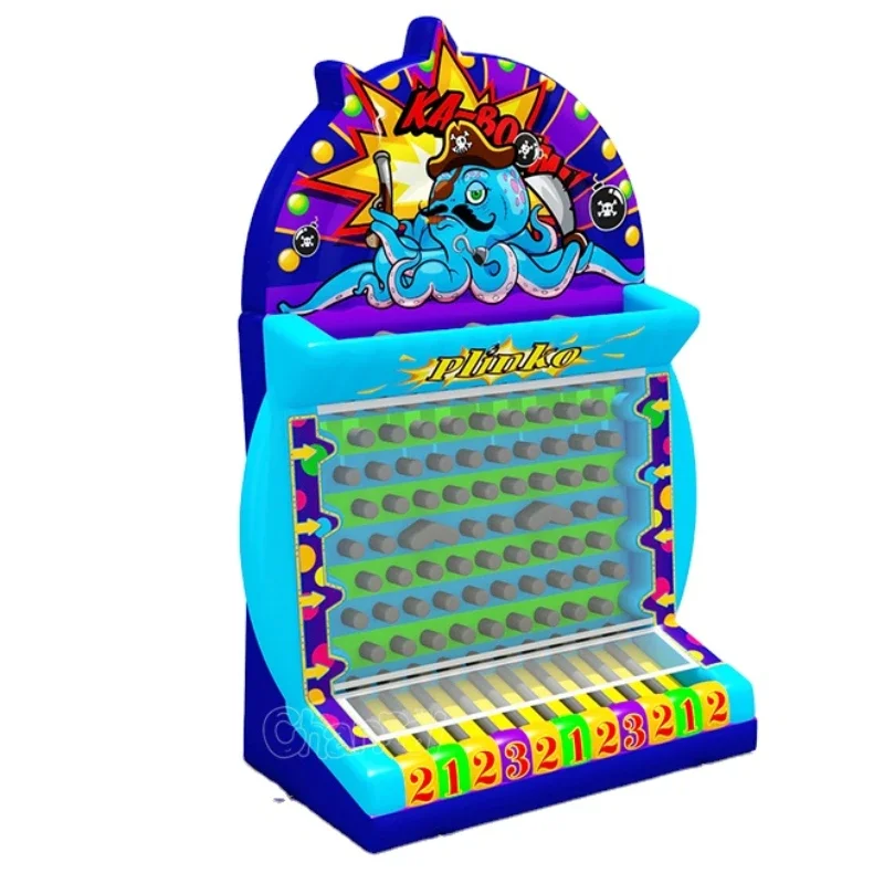 Синяя забавная надувная игровая доска Plinko для вечеринок в помещении