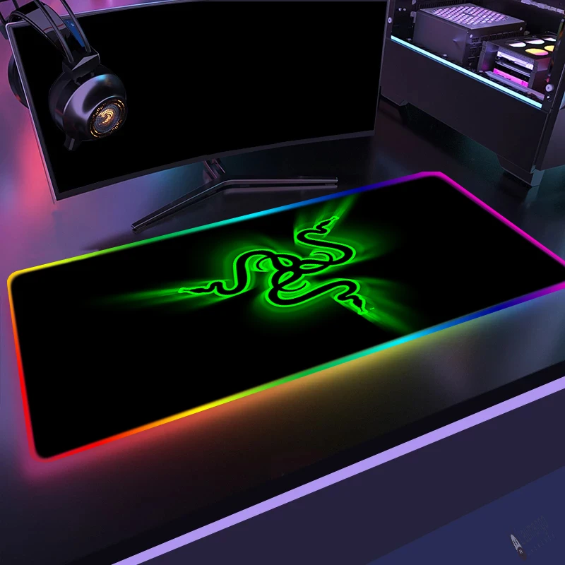 

Коврик для мыши Razer, RGB коврик для мыши, настольная клавиатура для игрового компаса, ПК, геймерского шкафа, коврик для мыши