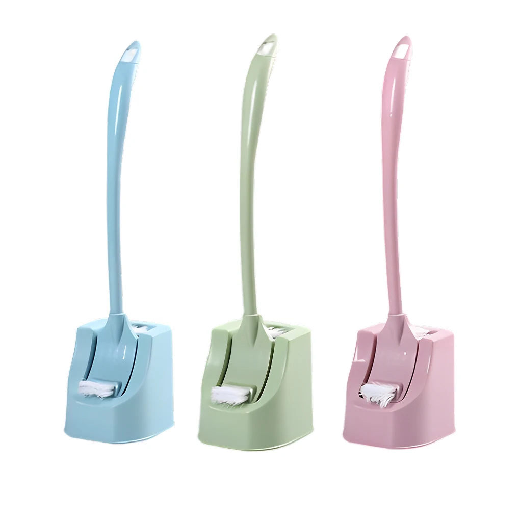

2pcs Toilet Brush Set Cleaning Scrubber Corner Base Portable Brushes