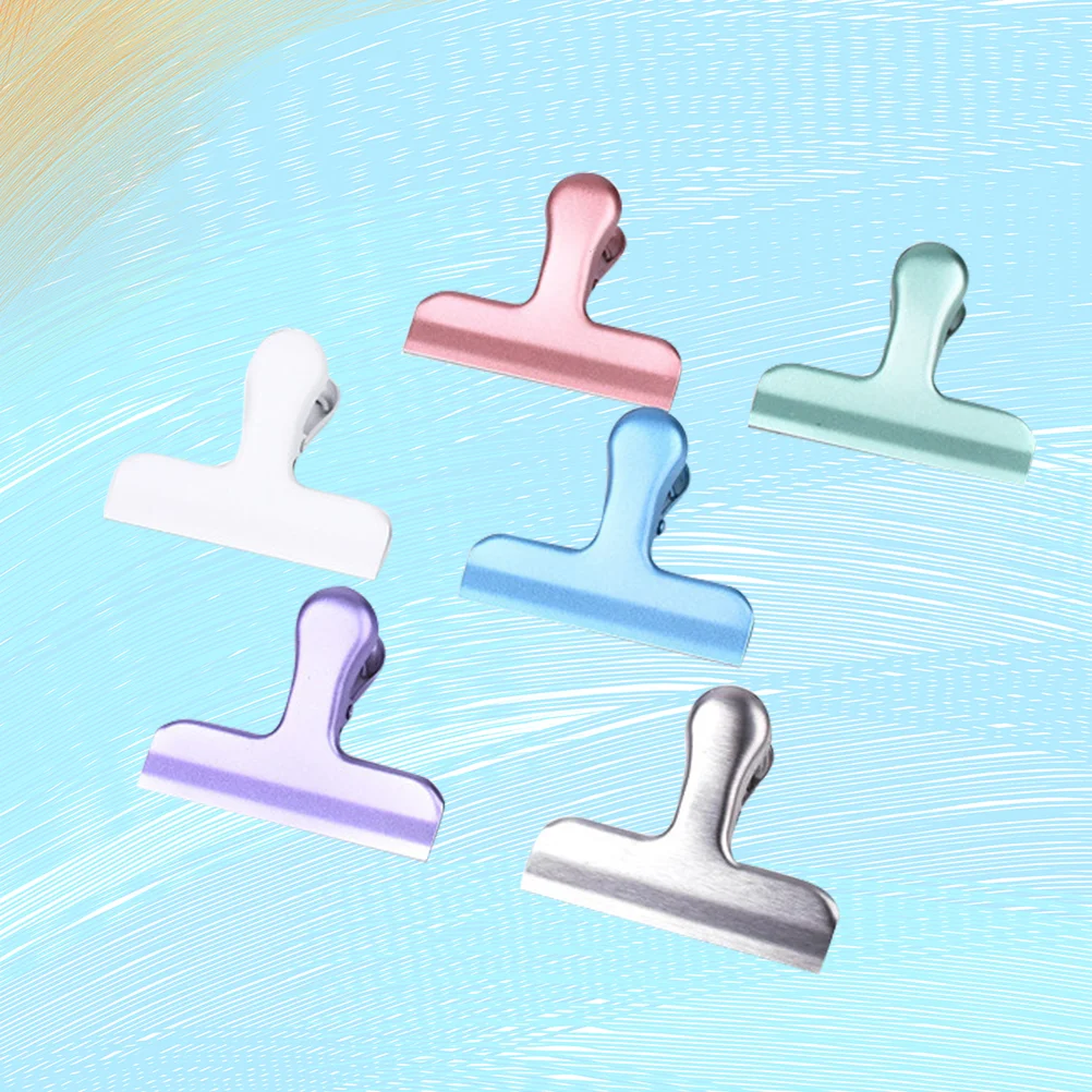 6 шт. креативные зажимы для сумок из нержавеющей стали сверхмощные мешков с едой