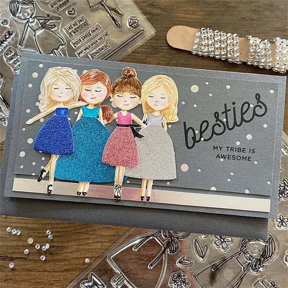 Вырубные штампы и с надписью оставьте Рождество пуансета для девочек набор