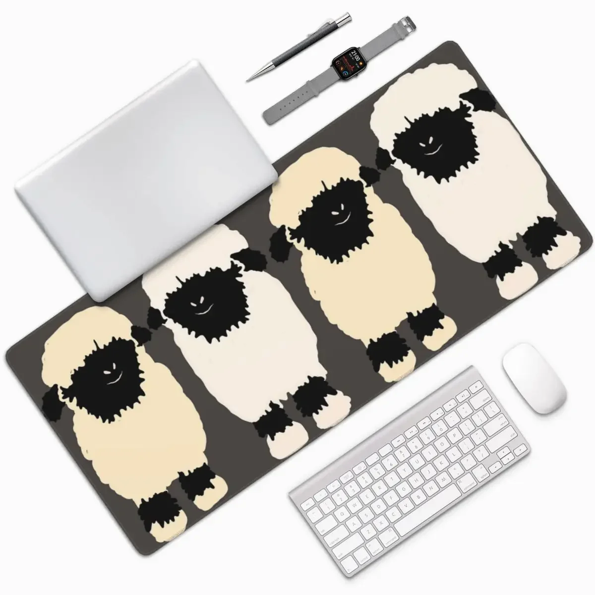 Valais Black Nose Sheep Friends Большой коврик для мыши Компьютерная клавиатура Коврик Игровой