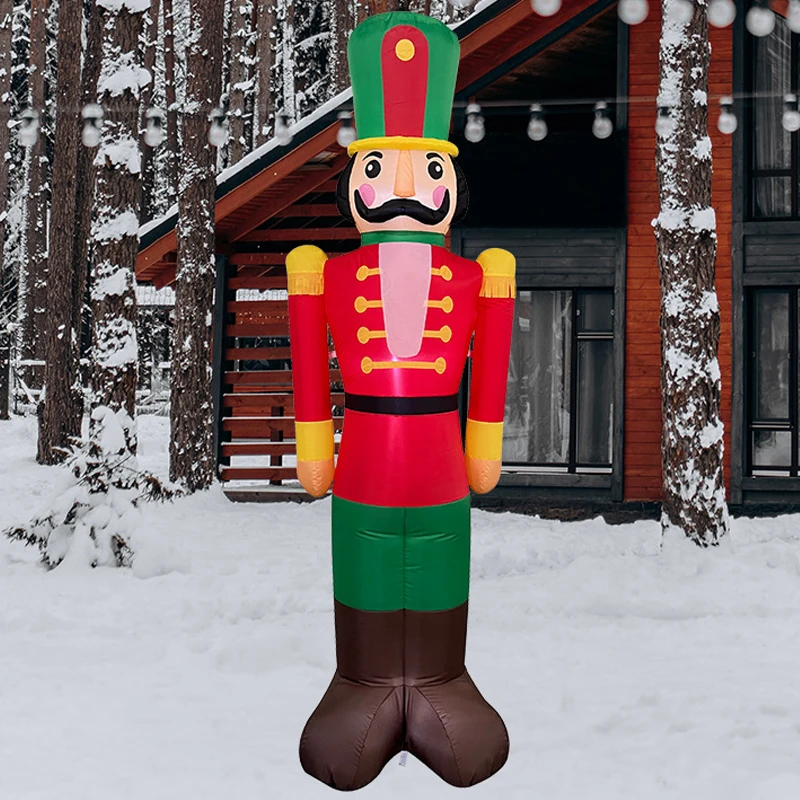 

7FT Giant Inflatable Toys LED Lighted Inflatable Santa Claus Soldier Ornament Christmas Home Outdoor Decoration Xmas Party Decor