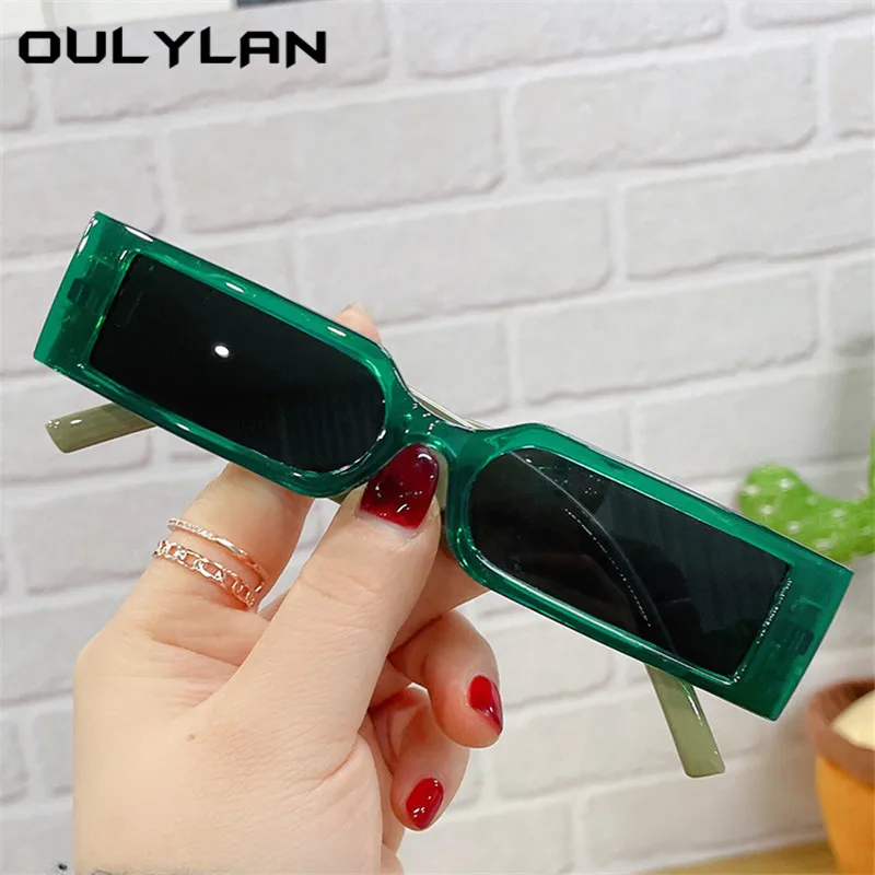 

Новинка маленькие очки Oulylan в стиле хип-хоп мужские Индивидуальные ослепительные солнцезащитные очки мужские ретро квадратные широкие сол...