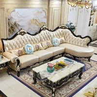 small neoclassical living room corner sofa european home furniture luxury villa combined with american furniture