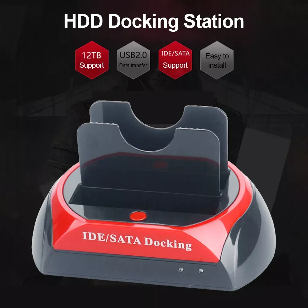 

HDD Docking Station Dual Internal Hard Disk Drive Case HDD Enclosure Sata for 2.5 Inch 3.5 Inch SATA to USB 2.0 Docking Station