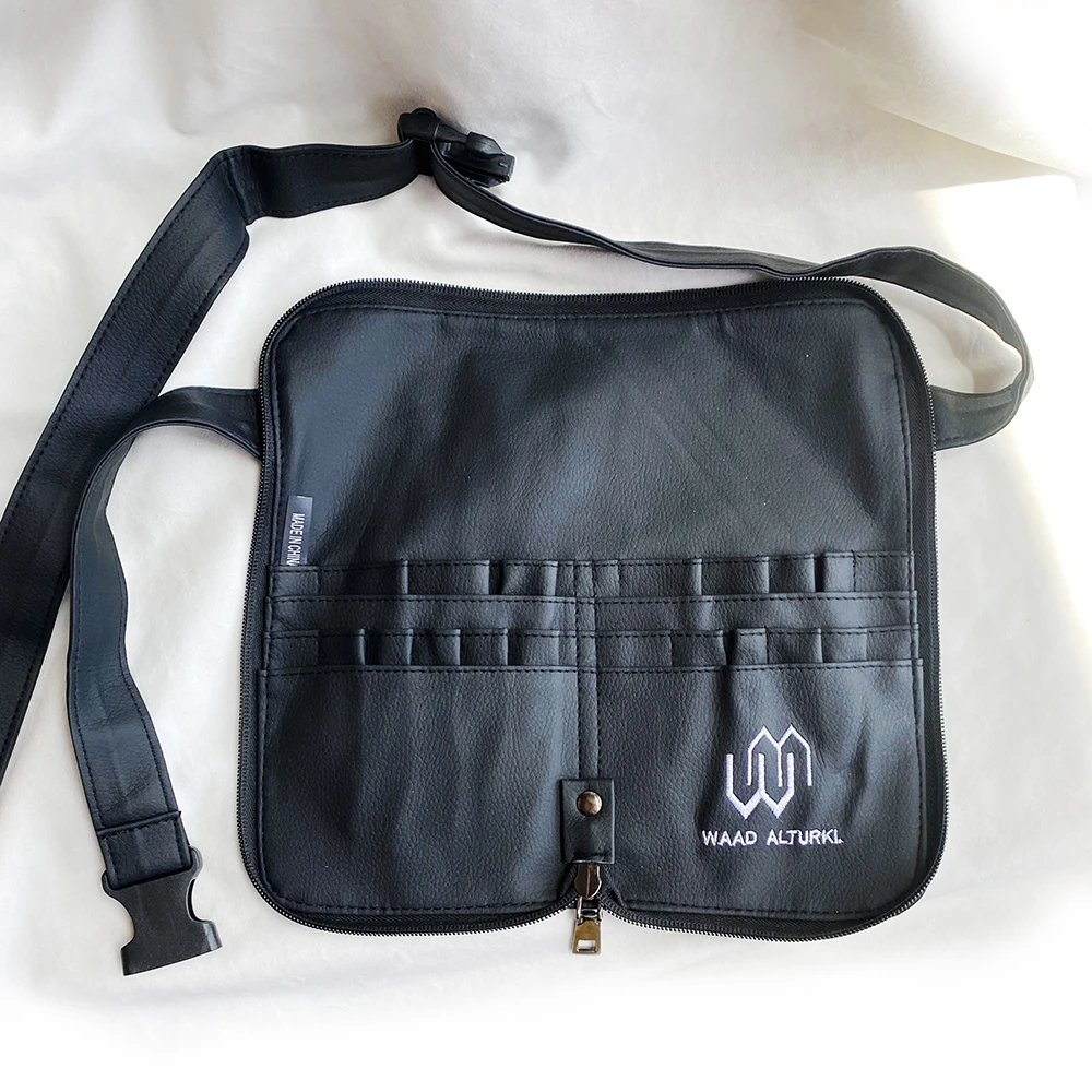

The Artist Makeup Brush Belt / Bag - 25-pockets PU Leather Waist Cosmetics Brushes Case