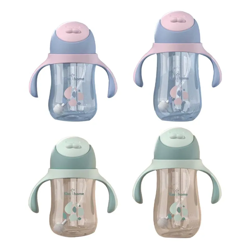 

360ml Kids Water Bottle With Straw For School Bpa Free Cute Cartoon Leak Proof Mug Portable Cup Outdoor Travel Drinking Tumbler