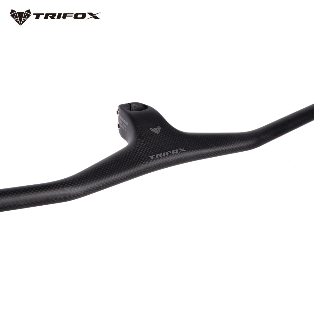 TRIFOX MTB велосипедный руль-17 градусов одна форма 3K матовый руль стержень 80/90/100/110