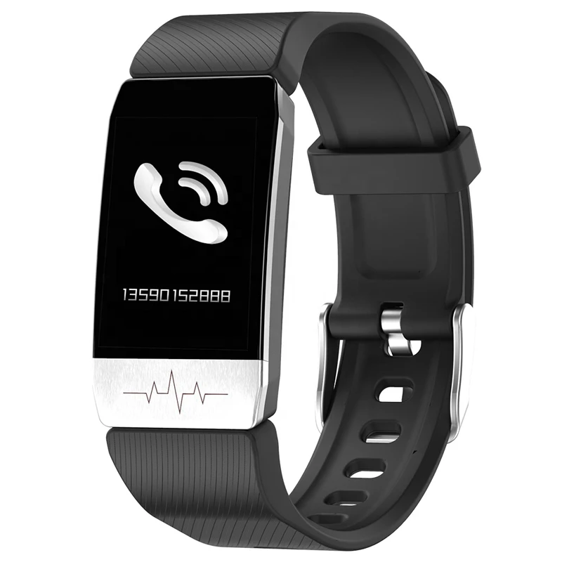 Смарт-часы T1S с Bluetooth отображением звонков сообщений температуры пульса