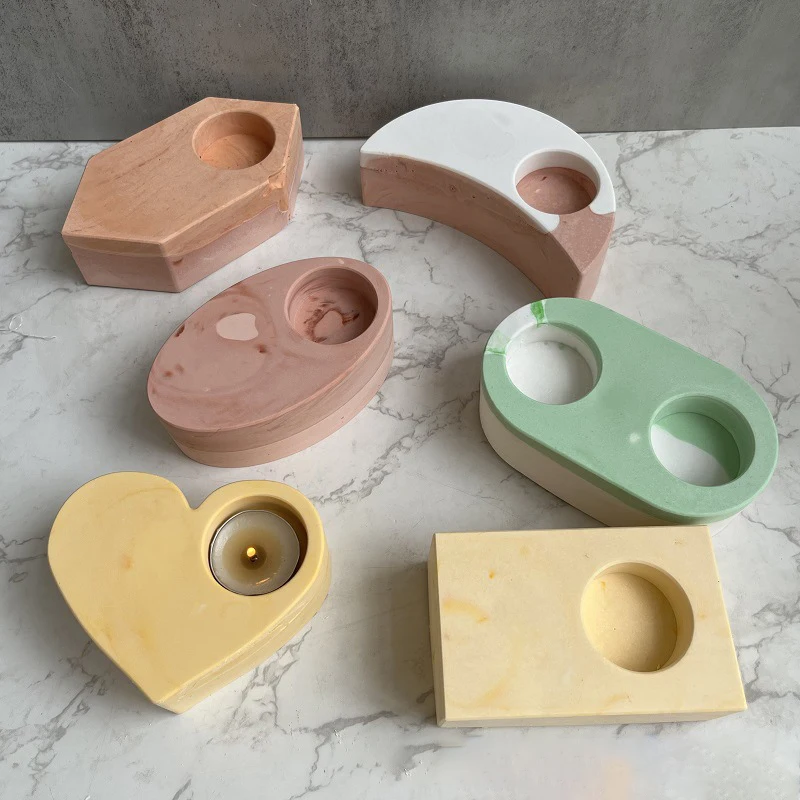 

DIY Oval Candle Jar Silicone Molds for Handmade Epoxy Gypsum Rectangle Concrete Storage Box Moulds Home Decor Succulent Planter