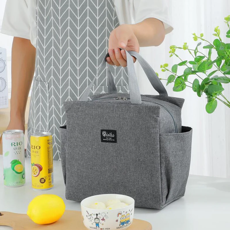 

Women Oxford Lunch Bag Men Insulated Cool Handbag Female Food Picnic Storage Lunchbox Ladies Portable Case Thermos Tote