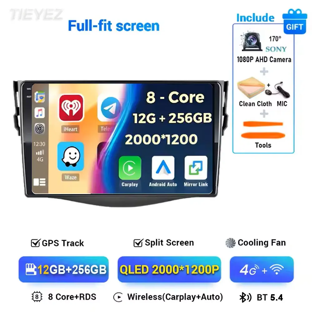 

Автомобильный радиоприемник Android 15 для Toyota RAV4 Rav 4 2005-2009 2010 2011 2012 2013 Carplay Android Auto