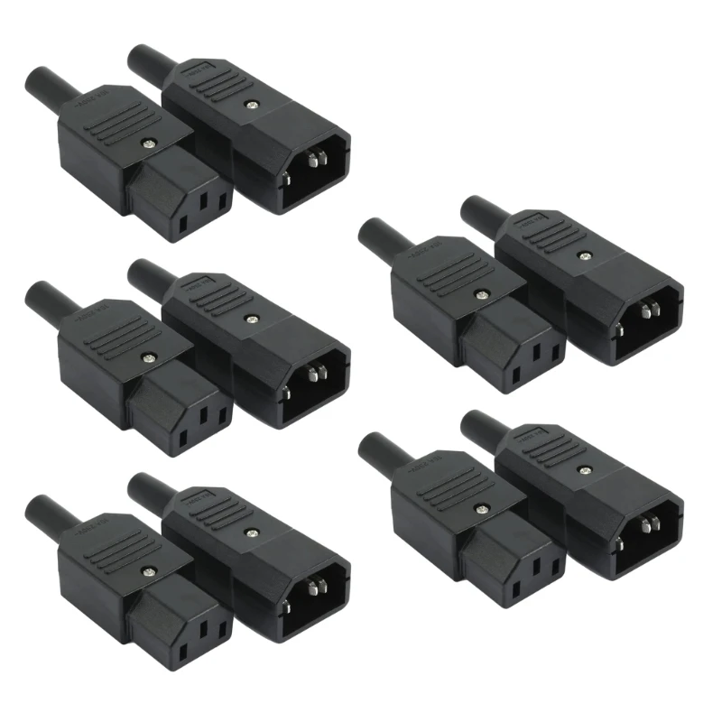 10 Pieces 3 Pin Socket C14 C13 Electrical Socket Plug Plastic Material Drosphip