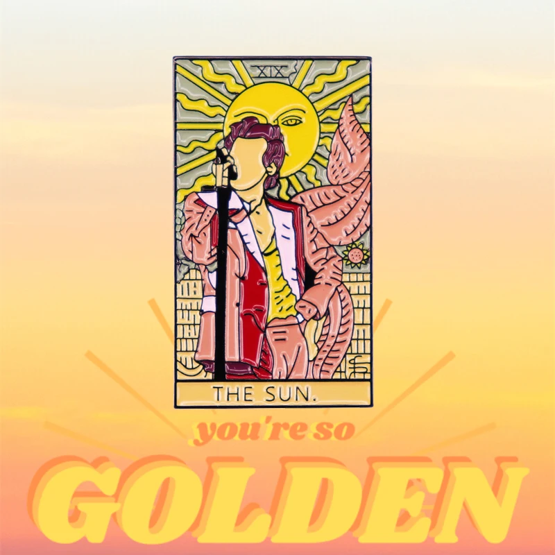 

Harry as The Sun You Are So Golden Brooch Metal Badge Lapel Pin Jacket Jeans Fashion Jewelry Accessories Gift