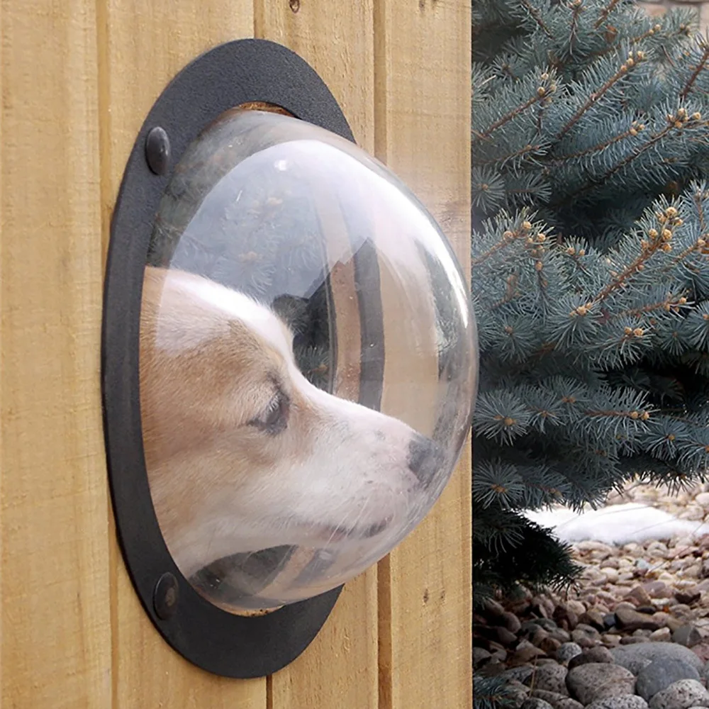 

Dog Clear View Dome Pet Cat Peek Window Acrylic Transparent Fence Window Outdoor Play Observation Window for Dog Cat Horse Child
