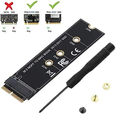 

Адаптер SSD NVMe PCIe M.2 NGFF на 2013- 2015 MacBook Air Pro
