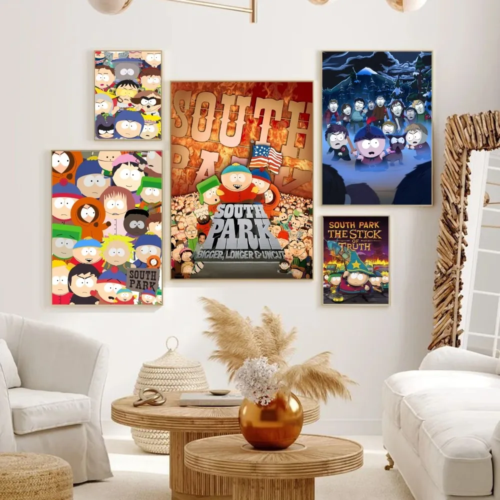Ретро и ностальгические S-South милые мультяшные плакаты украшения для домашнего