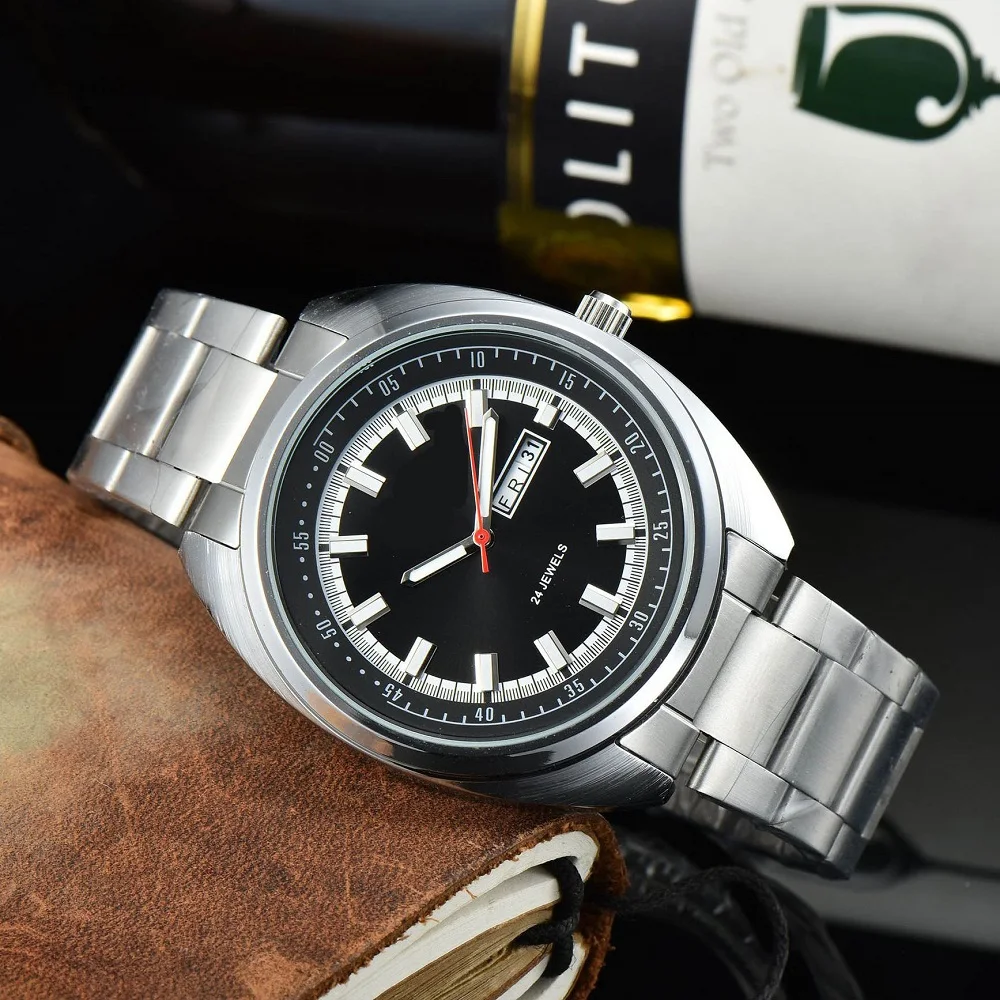 

Luxury Mens Watches Waterproof Stainless Steel Watch Quartz Men Date Calendar Business Wristwatch