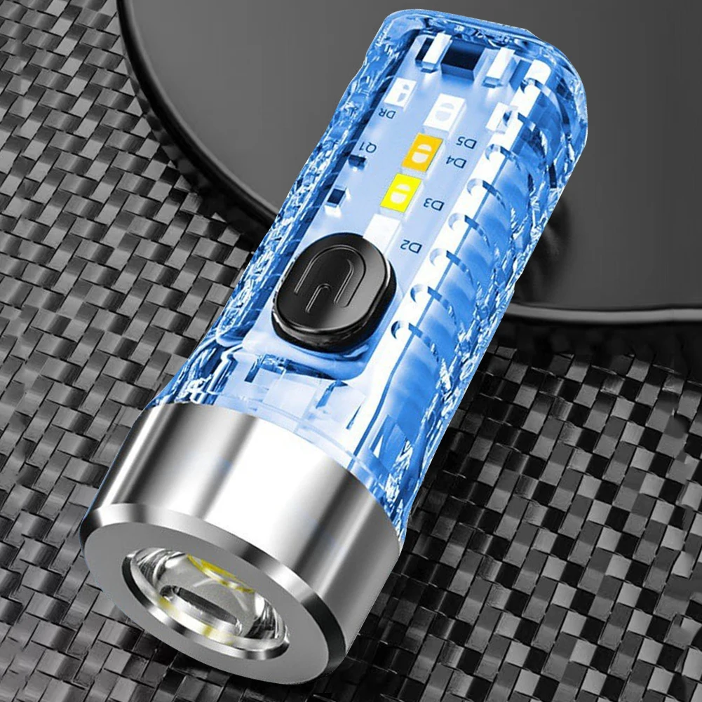 

LED SMD Mini Flashlight Type-C USB Charging Emergency Light High Brightness for Outdoor Camping Hiking Emergency Supplies