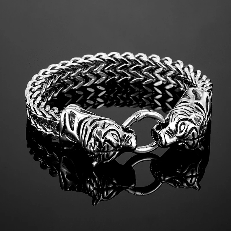Мужской модный браслет в стиле хип-хоп панк мужской креативный из нержавеющей