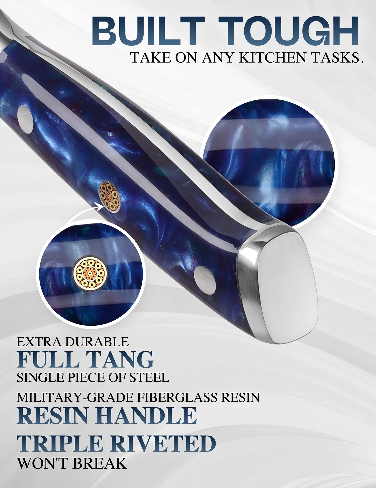 WILDMOK 67-слойные кухонные ножи из дамасской стали VG10 — 8-дюймовый нож шеф-повара с