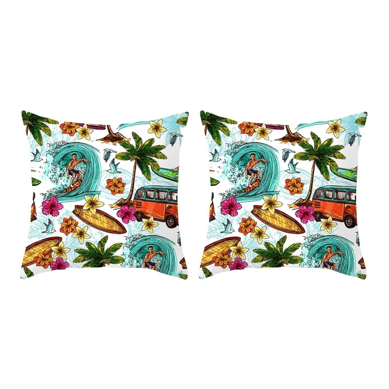 

Mediterranean Ocean Digital Print Peach Skin Pillow Cushion Cover Home Goods 8