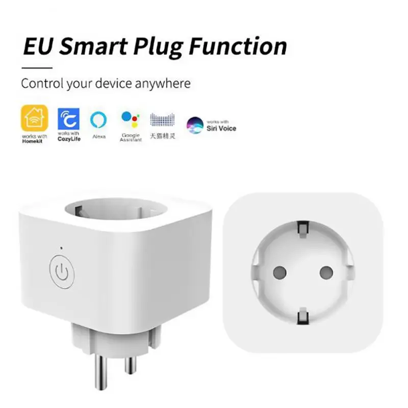 

No Gateway Required Voice Control Remote Socket 10a Smart Power Socket Eu Plug Smart Home Share Control Smart Timer Plug