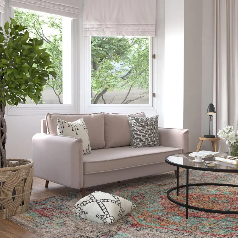 

Flash Furniture Evie Living Room Sofa, Taupe Fabric lounge chair