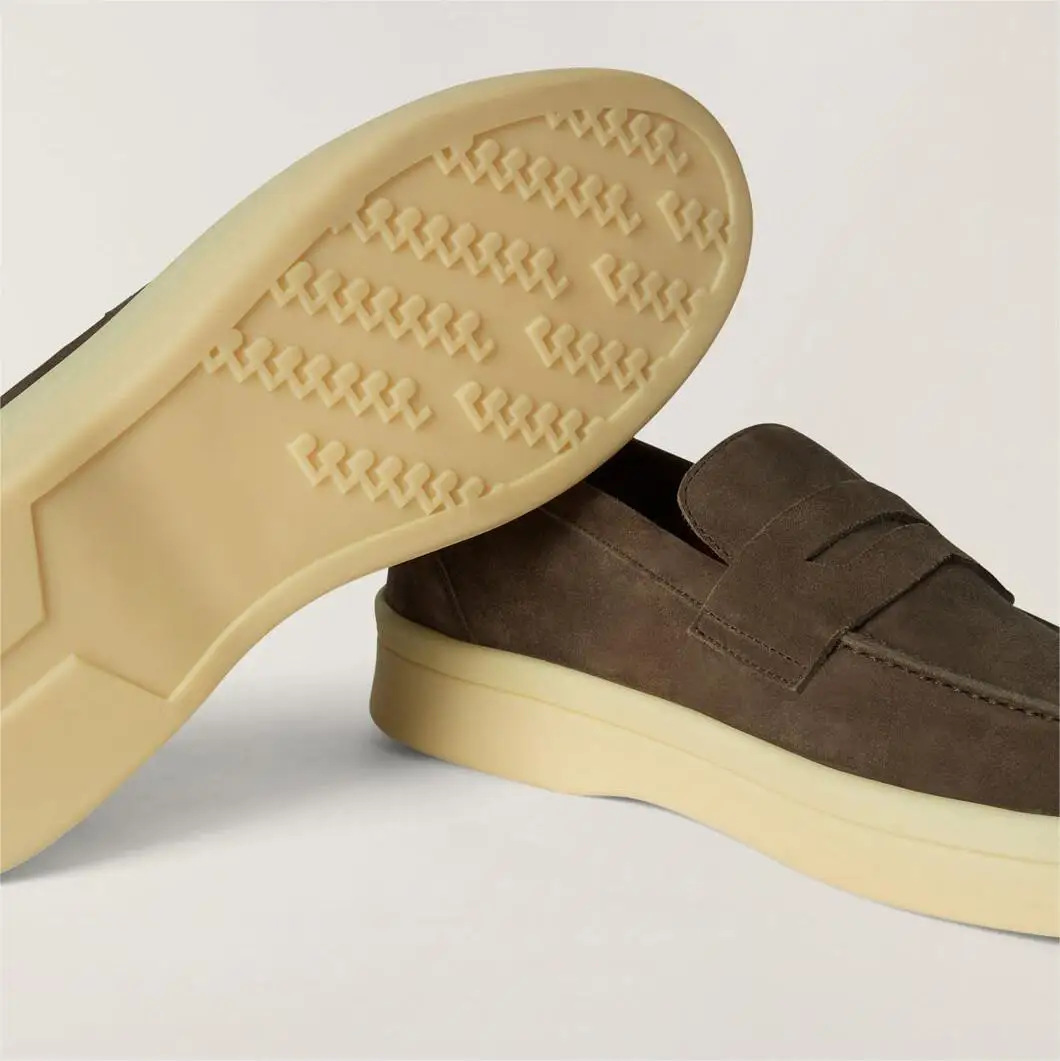 2023 New Men's Low-Top Loafers LP Brand Loafers Beef Suede Loafers High-Quality Men's Leather Flats Size 34-46