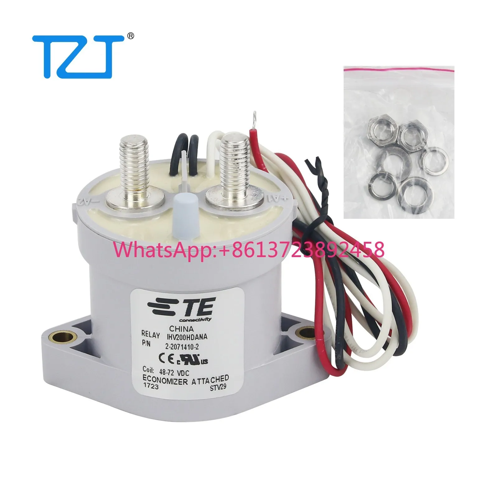 Фото Реле-контактор постоянного тока TZT IHV200HDANA 2-2071410-2 (аналог EV200ADANA) 48-72В постоянного тока, оригинальное качество №1