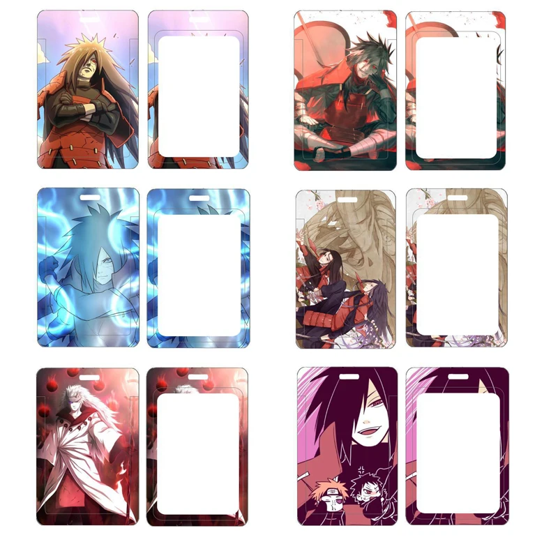 

Japanese Anime Naruto Original PVC Card Holder Protective Case Student Outdoor Anti-lost Lanyard ID Card Cartoon Card Case Toys