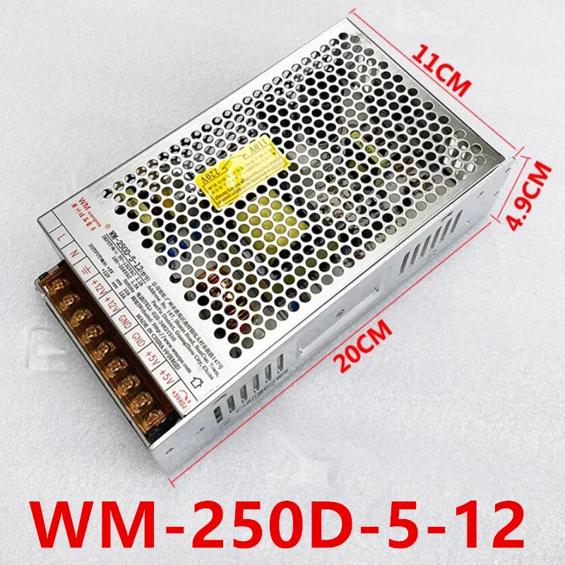 

Original New Switching Power Supply For WANGMA 5V10A 12V12A 250W Power Supply WM-250D-5-12