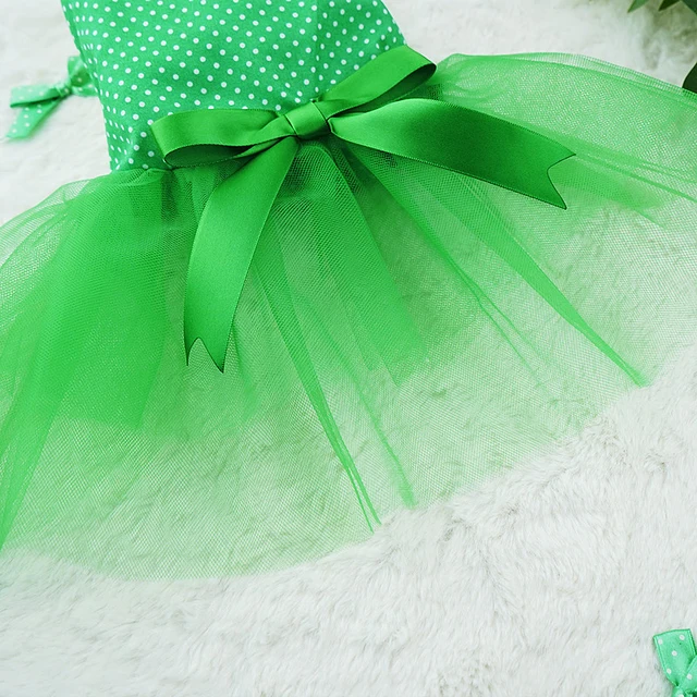 Wedding Dog Dresses Green Tulle Skirts For Small Dogs Sweet Bowknot Skirt Summer Tutu Dress Dog Clothes for Chihuahua Apparel 6