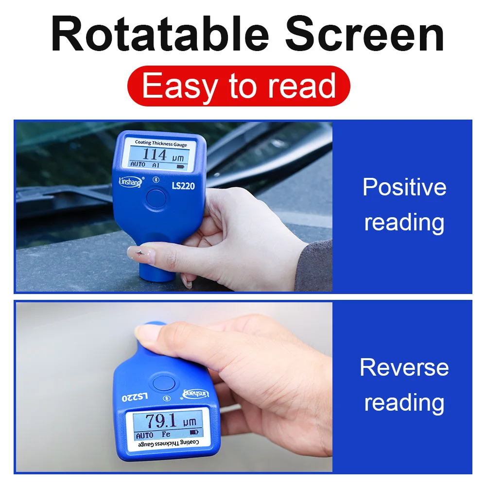 LS220 Детектор автомобильной краски Измеритель толщины покрытия Измерительное