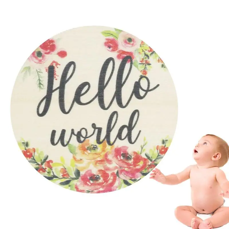 

Wooden Baby Milestone Cards Round Baby Milestone Cards Baby Photo Prop Discs Birth Announcement Sign For Baby Shower And Newborn