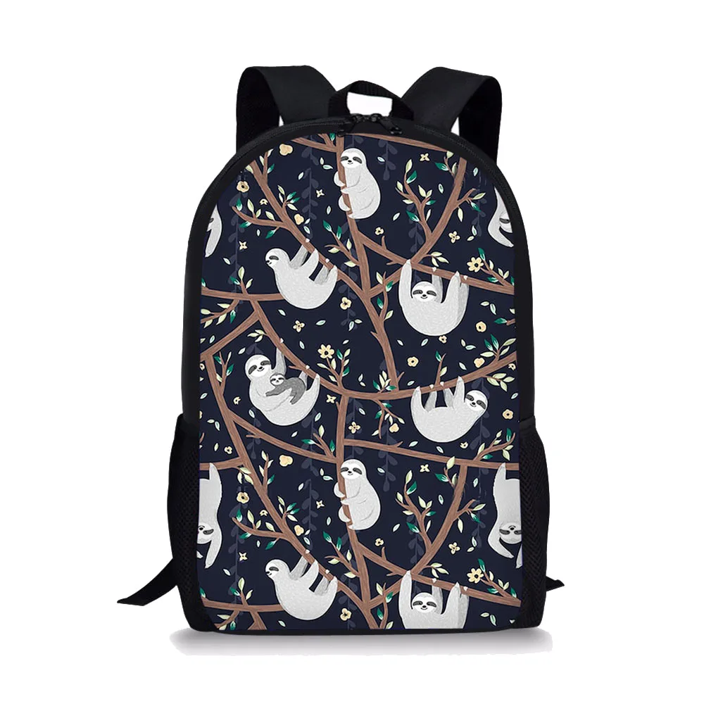 Cartoon Sloth Pattern Print School Bags Daily Travel Climbing Durable Backpack Trendy Birthday Gift for Kids Fashion Knapsack