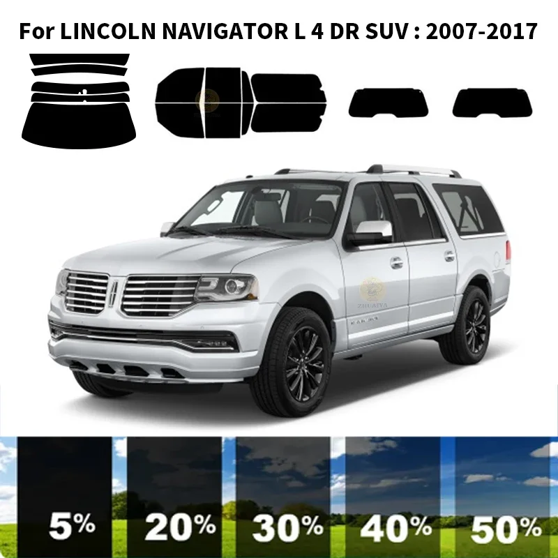 

Нанокерамическая Автомобильная УФ-пленка Precut для окон, автомобильная оконная пленка для LINCOLN NAVIGATOR L 4 DR SUV 2007-2017