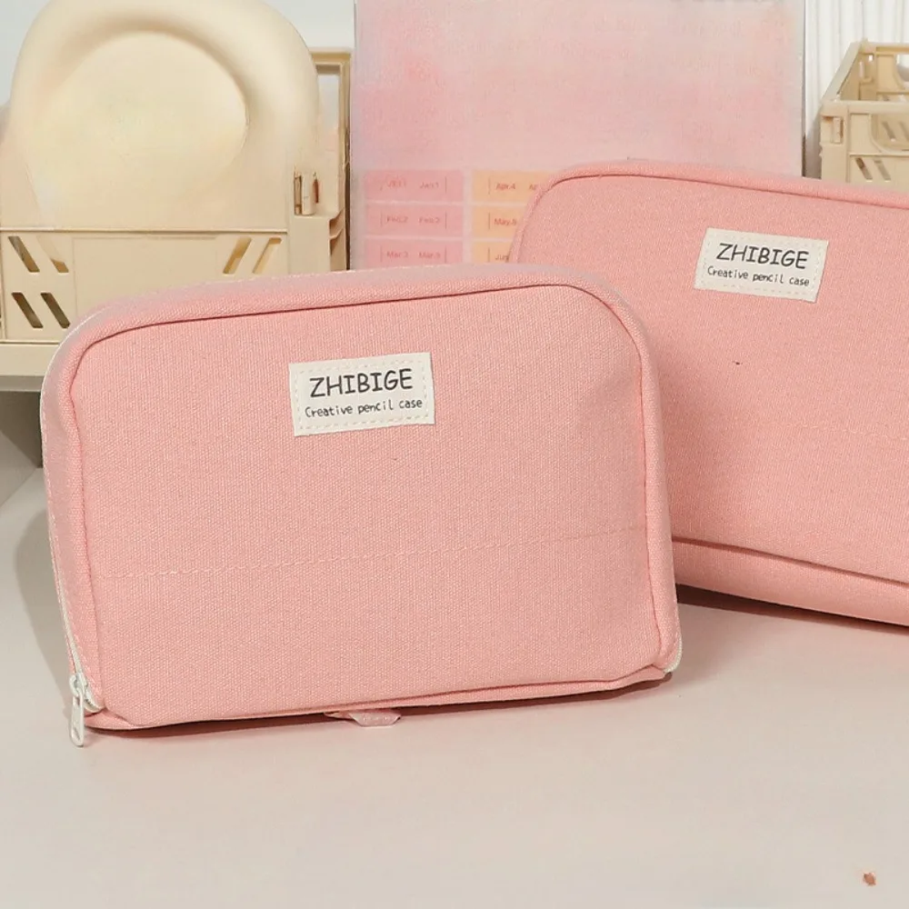 

Storage Case Large Capacity Pencil Bag Portable Zipper 90° Opened Pencil Bag Pouch High Face Value Simplicity