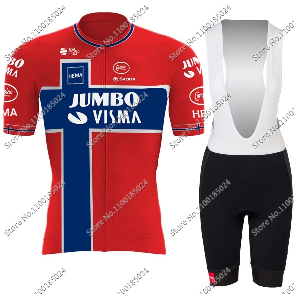 

Костюм Jumbo Visma для норвежской команды, 2022, комплект одежды из Джерси для велоспорта, рубашки для шоссейного велосипеда, костюм, велосипедные ...