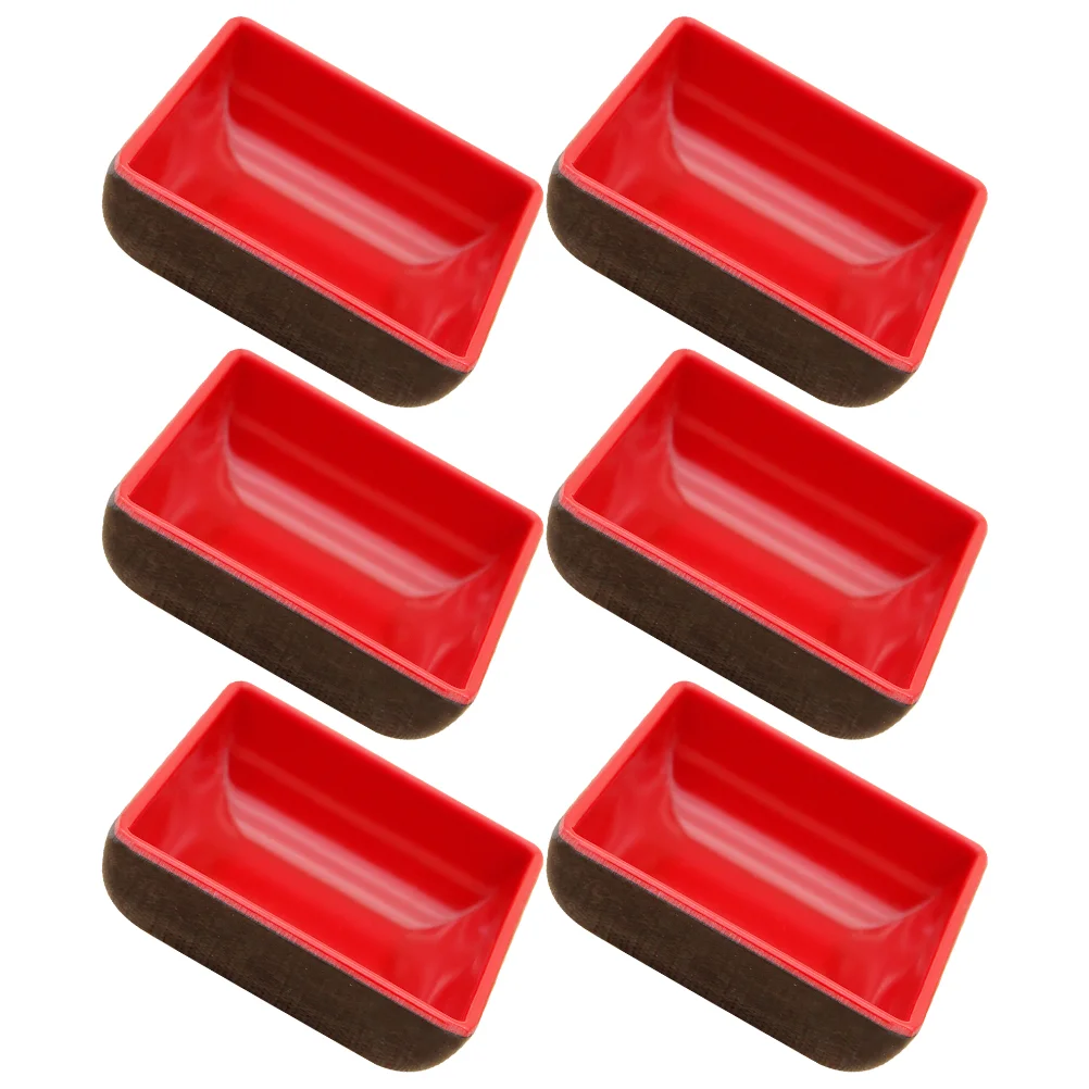 

6 Pcs Plates Ice Cream Bowl Square Side Dish Soy Sauce Dish Sauce Holder