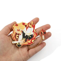 japanese anime demon slayer enamel pins cosplay cool brooches clothes backpack lapel badges fashion jewelry accessories gifts