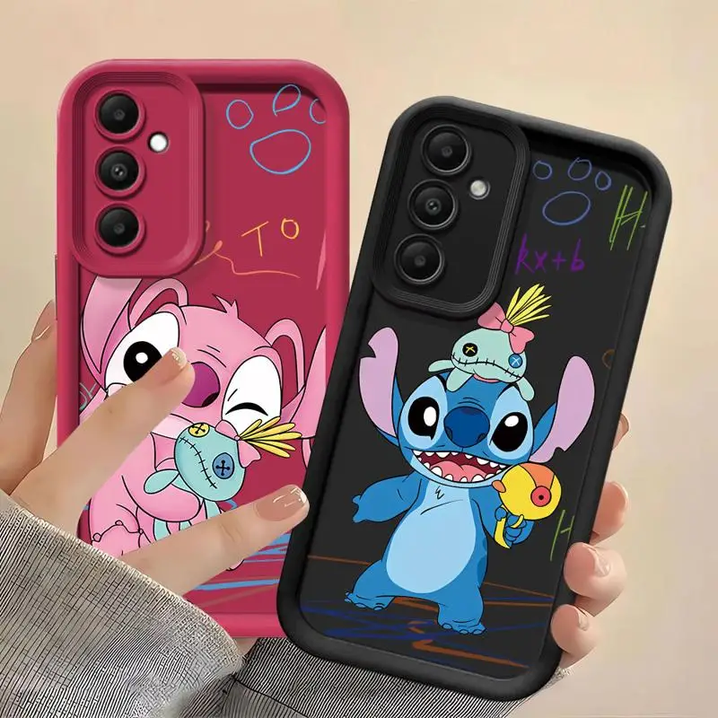 Милый чехол Disney Stitch для Samsung Galaxy A24 A15 A54 A73 5G A25 A34 A13 A14 4G A23 A33 силиконовый