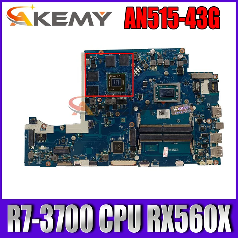 

NBQ5X11002 NB.Q5X11.002 For Acer Nitro AN515-43G Laptop Motherboard FH50P LA-H901P With R7-3700 CPU 215-0908004 GPU 100% Test OK