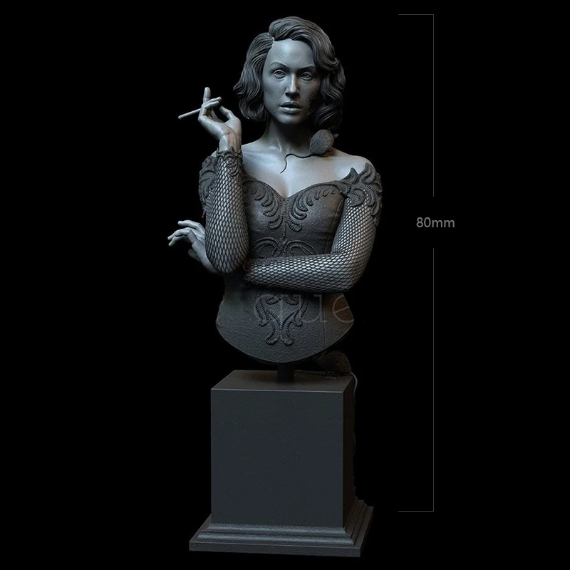 

80mm Resin Model Kits Witch Bust Sculpture Figure Unpaint No Color RW-670